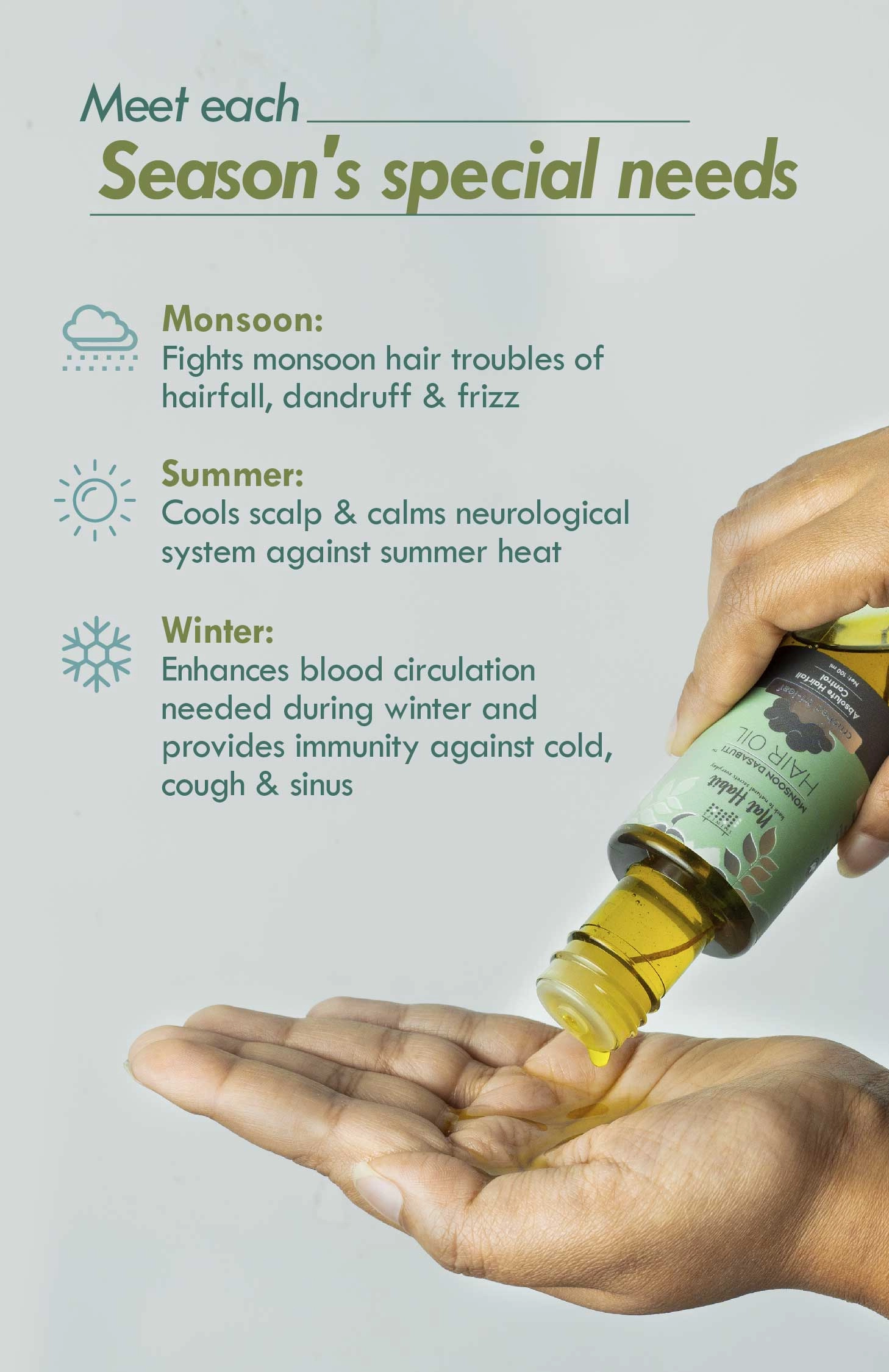 <strong>Crushed Tri-Leaf Rosemary Monsoon Hair Oil</strong> <br><i>Absolute Hairfall Control</i>
