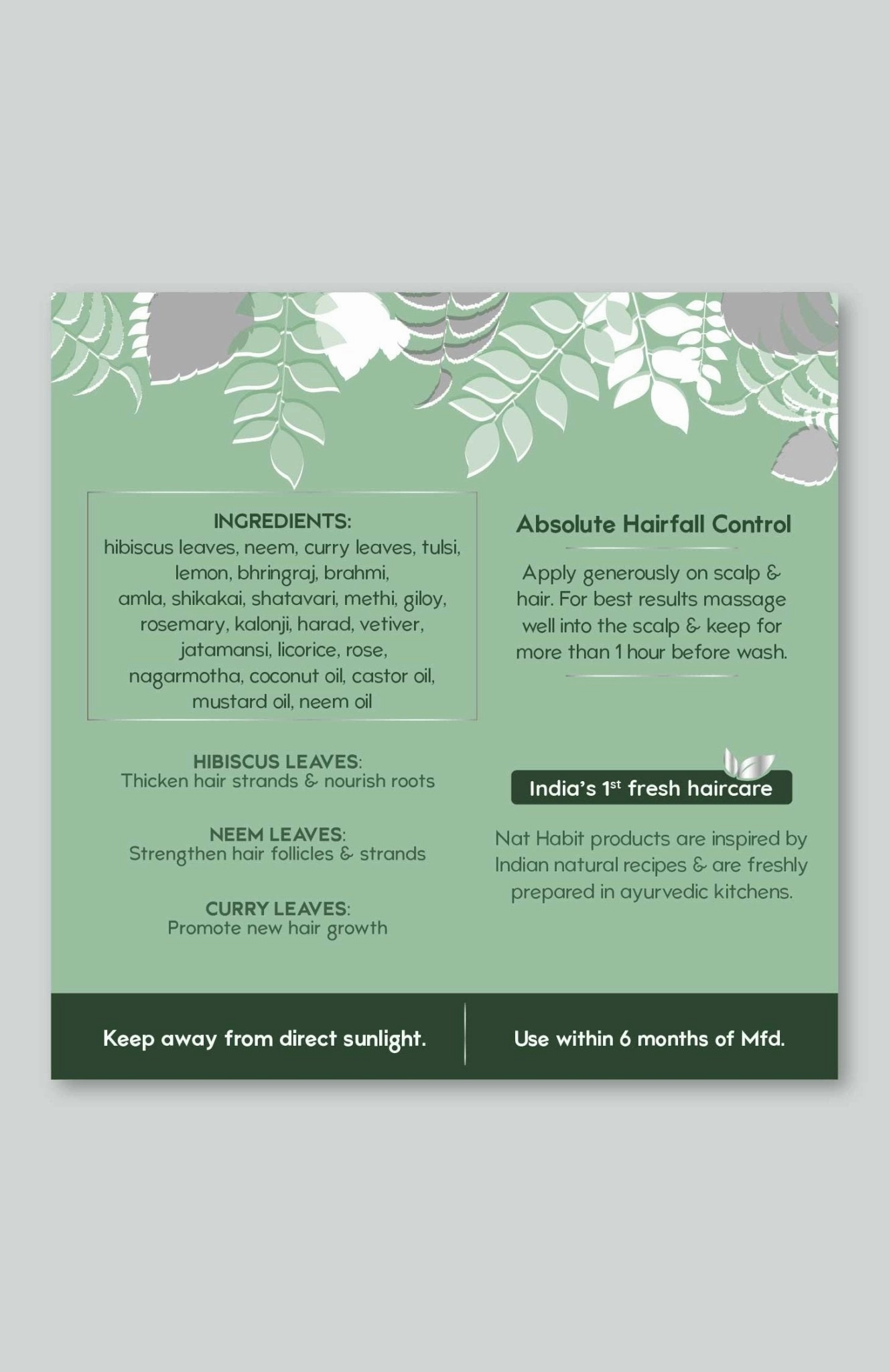 <strong>Crushed Tri-Leaf Rosemary Monsoon Hair Oil</strong> <br><i>Absolute Hairfall Control</i>