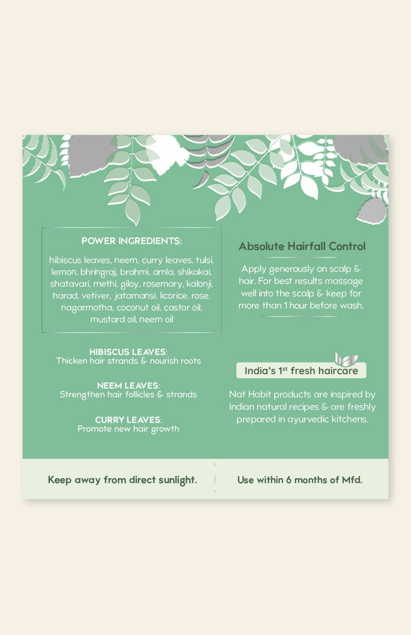 <strong>Crushed Tri-Leaf Rosemary Summer Hair Oil</strong> <br><i>Absolute Hairfall Control</i>