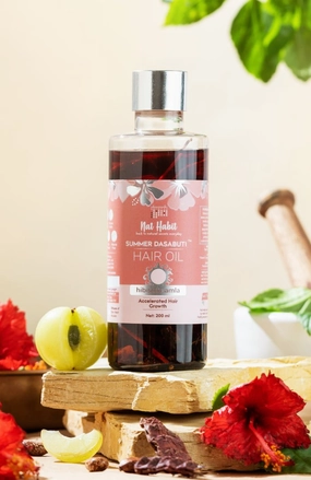 <strong>Hibiscus Amla Summer Hair Oil</strong> <br><i>Accelerated Hair Growth</i>