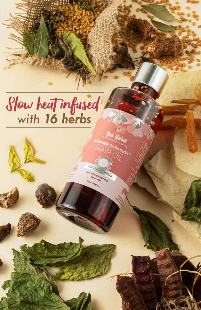<strong>Hibiscus Amla Summer Hair Oil</strong> <br><i>Accelerated Hair Growth</i>