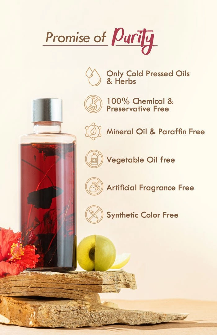 <strong>Hibiscus Amla Summer Hair Oil</strong> <br><i>Accelerated Hair Growth</i>