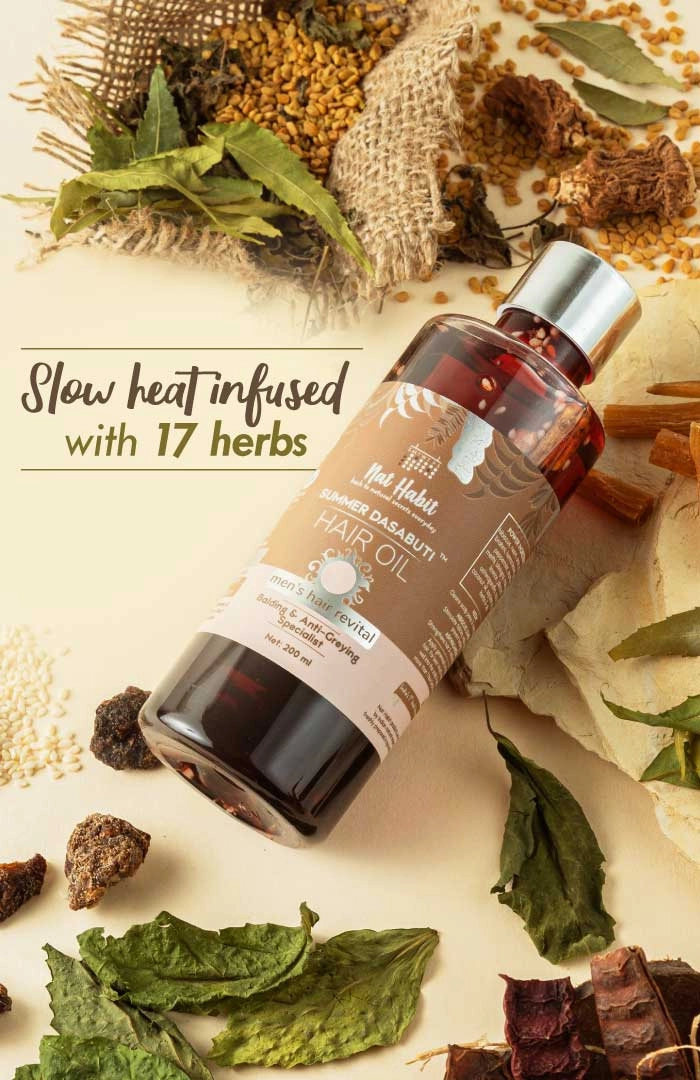 <strong>Men's Revital Summer Hair Oil</strong> <br><i>Balding & Anti-Greying Specialist</i>