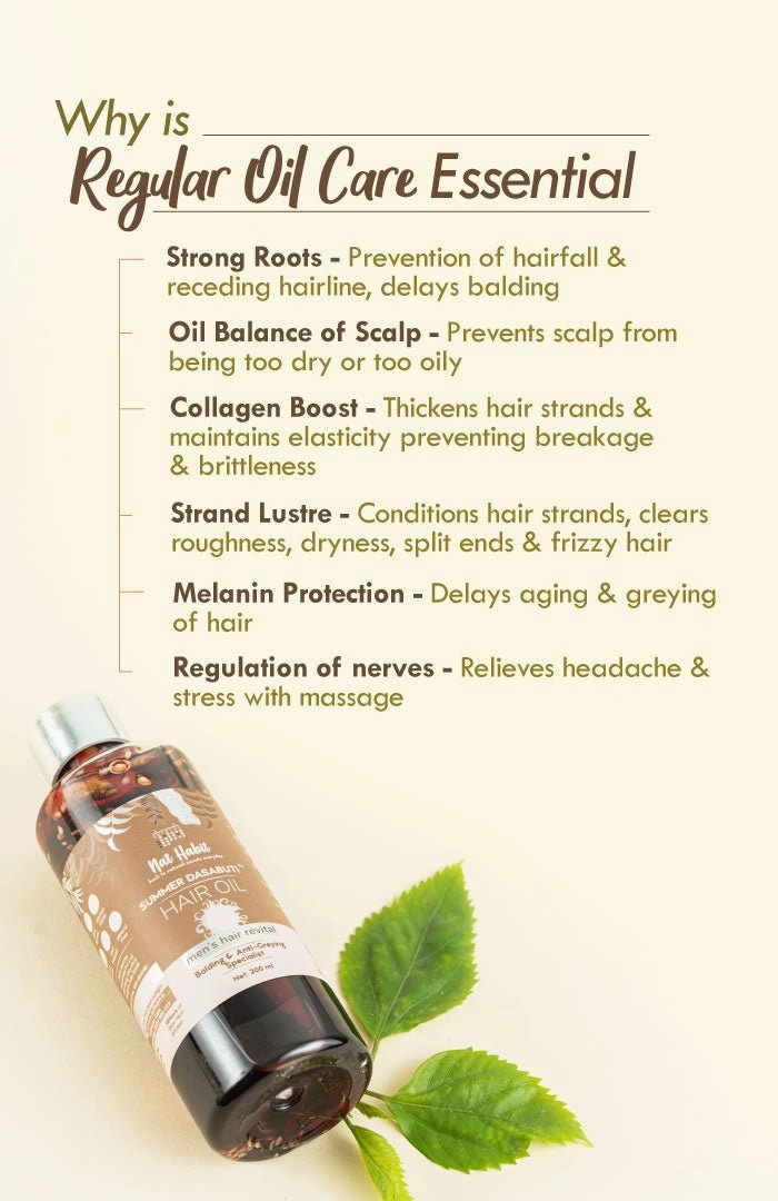 <strong>Men's Revital Summer Hair Oil</strong> <br><i>Balding & Anti-Greying Specialist</i>