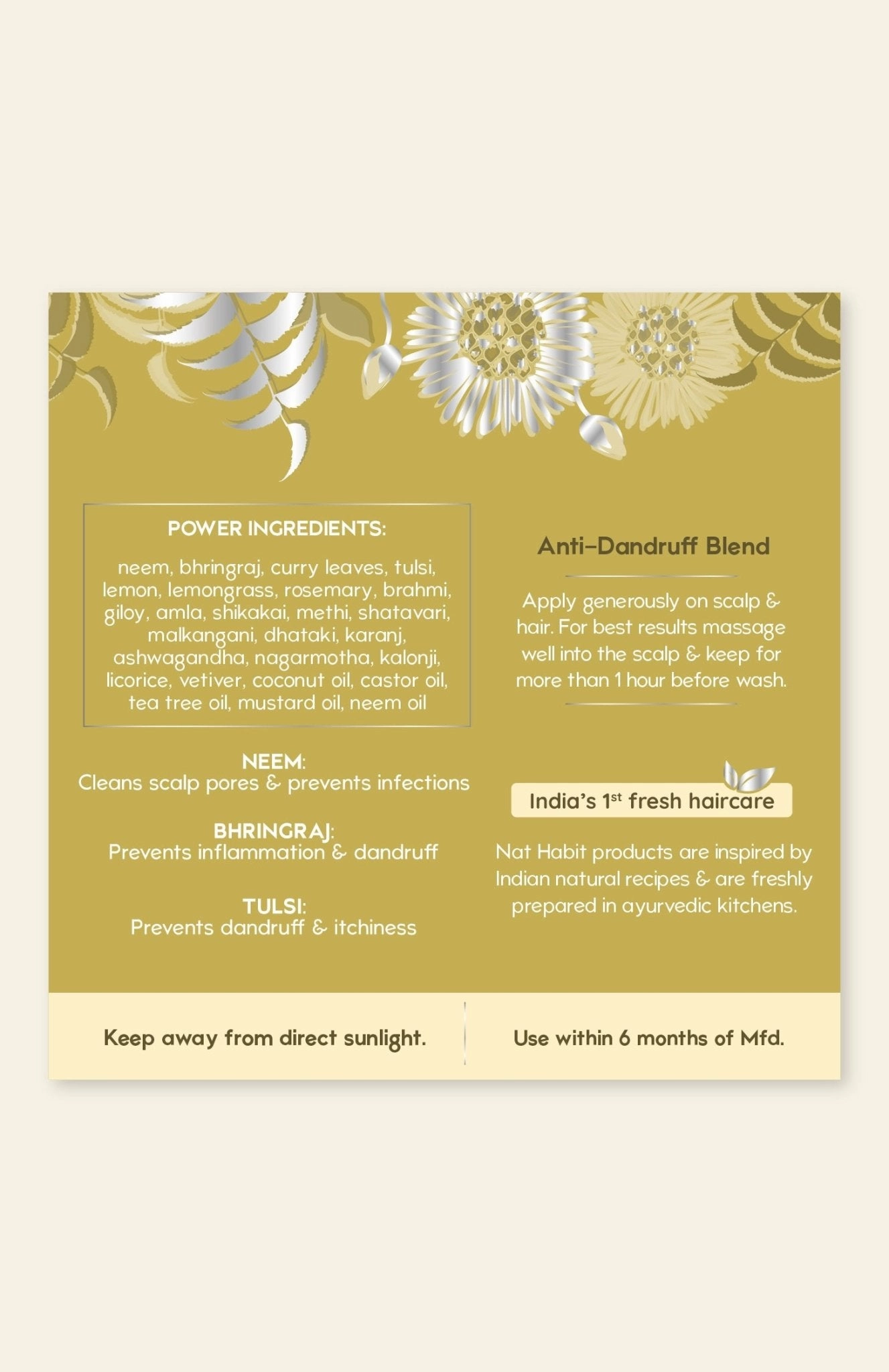 <strong>Neem Bhringraj Summer Hair Oil</strong> <br><i>Anti-Dandruff Blend</i>