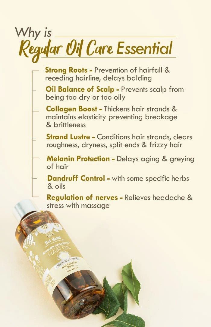 <strong>Neem Bhringraj Summer Hair Oil</strong> <br><i>Anti-Dandruff Blend</i>