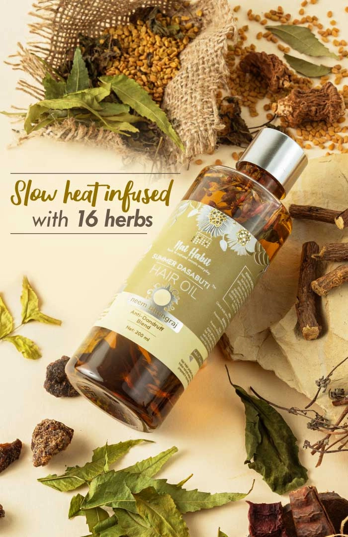 <strong>Neem Bhringraj Summer Hair Oil</strong> <br><i>Anti-Dandruff Blend</i>