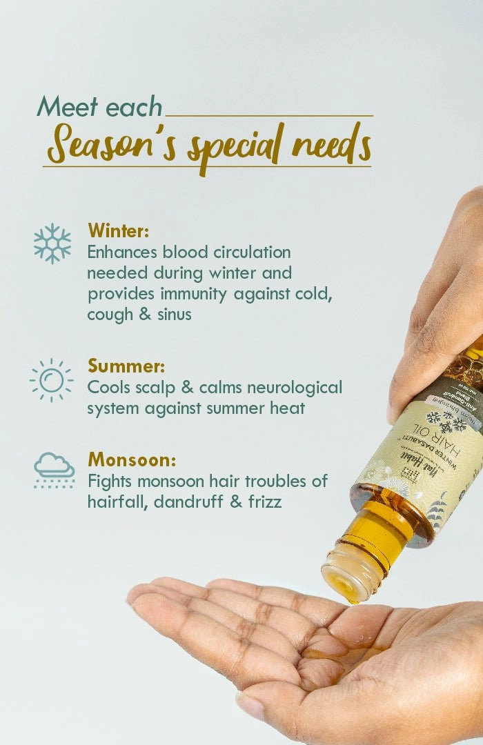 <strong>Neem Bhringraj Winter Hair Oil</strong> <br><i>Anti-Dandruff Blend</i>