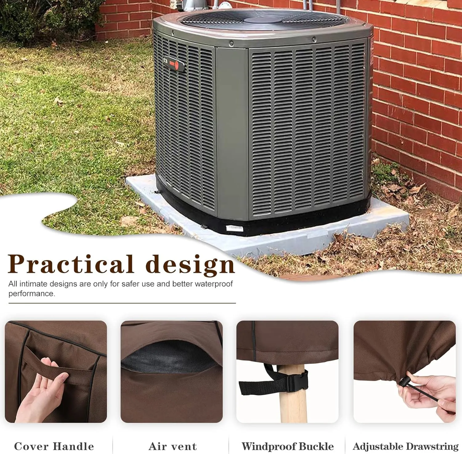 AC Covers for Outside Unit Air Conditioner Covers for Outdoor Winter Fits up to 38 x 38 x 40 inches