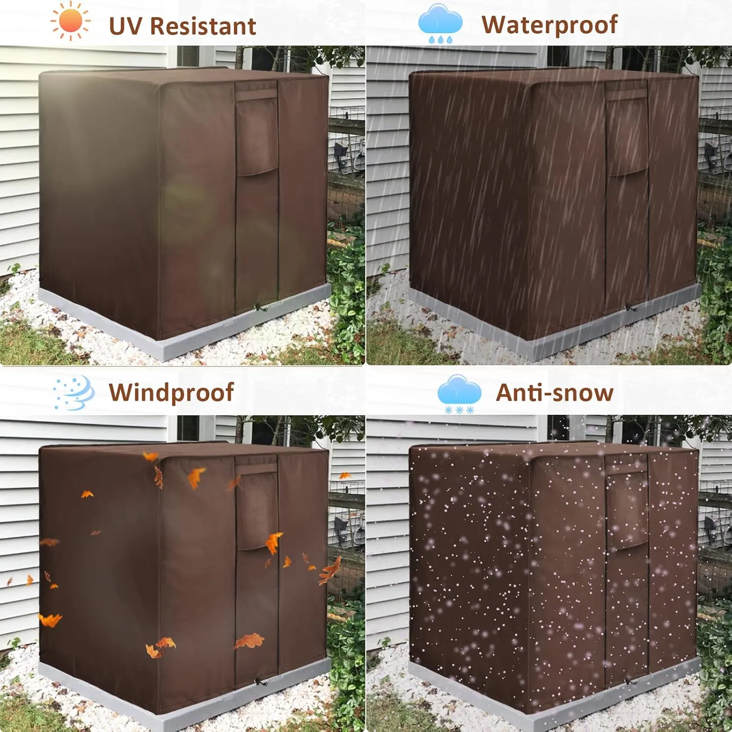 AC Covers for Outside Unit Air Conditioner Covers for Outdoor Winter Fits up to 38 x 38 x 40 inches