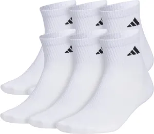 adidas Men's Superlite Quarter Socks 6-Pack, Durable, Lightweight, Athletic Breathable with Compression Arch Support