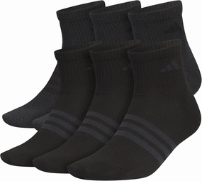 adidas Men's Superlite Quarter Socks 6-Pack, Durable, Lightweight, Athletic Breathable with Compression Arch Support