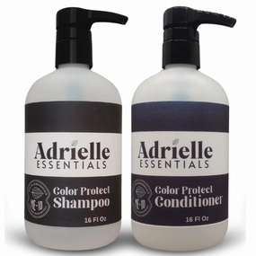 Adrielle Essentials Cocoa Sugar Scented Color Protect Hair Shampoo and Conditioner Set, 16 Oz Shampoo - 16 Oz Conditioner