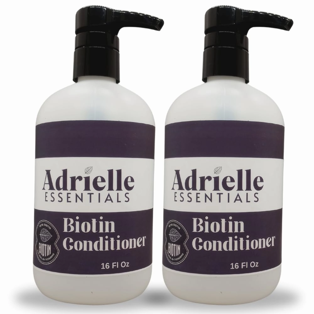 Adrielle Essentials Eucalyptus Wintermint Scented Biotin Hair Conditioner, 16 Oz (2 Pack)