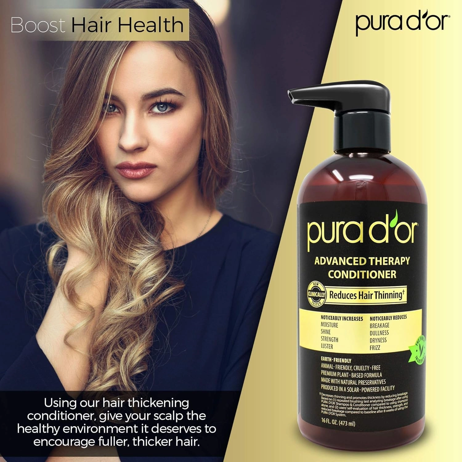 Advanced Therapy Conditioner (16Oz) for Increased Moisture, Strength, Volume & Texture, No Sulfates, Contains Argan Oil & Biotin, All Hair Types, Men & Women (Packaging May Vary)