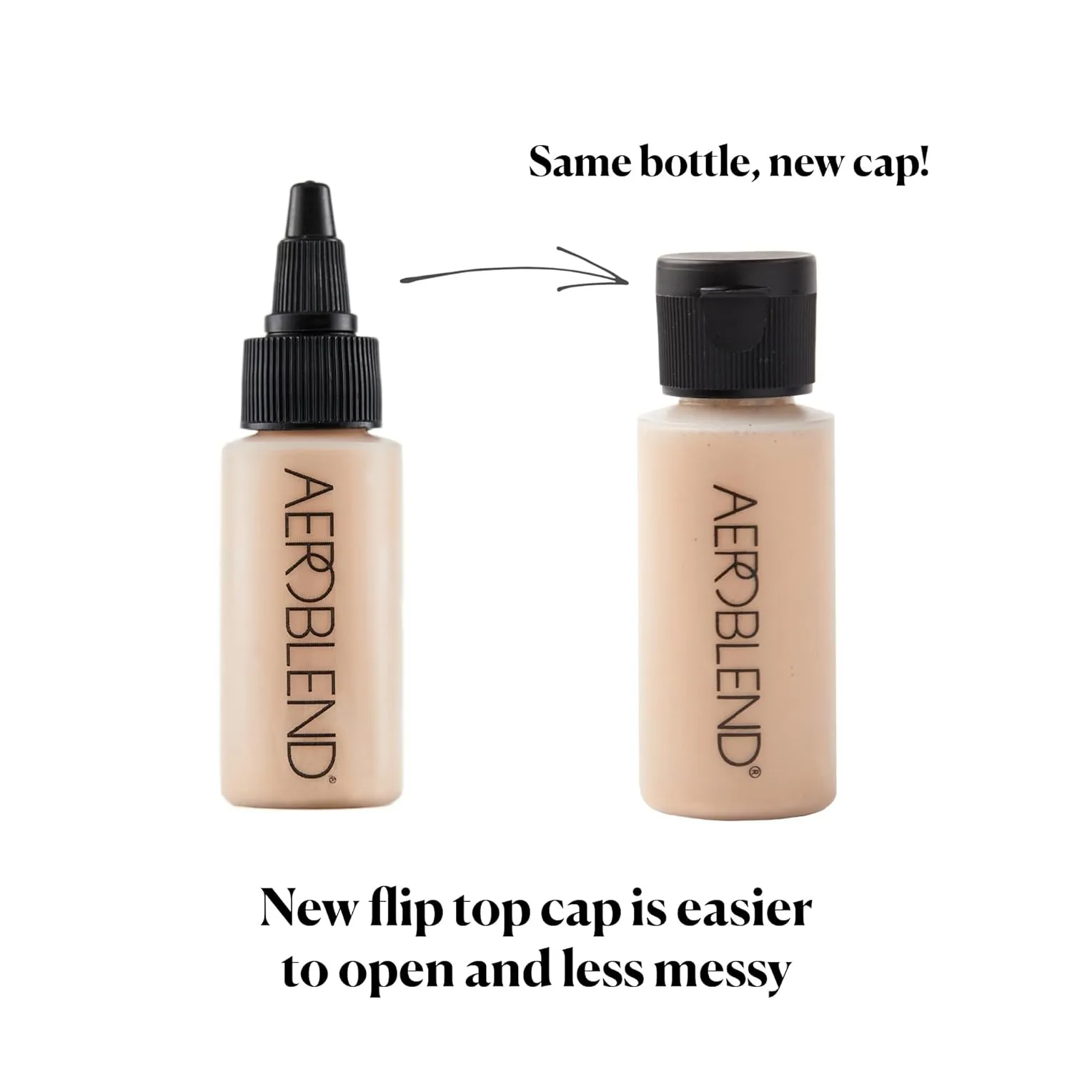 AEROBLEND Airbrush Foundation Makeup (O20) Professional, Water-Based, Buildable, Long-wearing, For all skin types, 1 oz