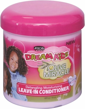 African Pride Dream Kids Olive Miracle Conditioner Leave-In 15 Ounce (443ml) (2 Pack)