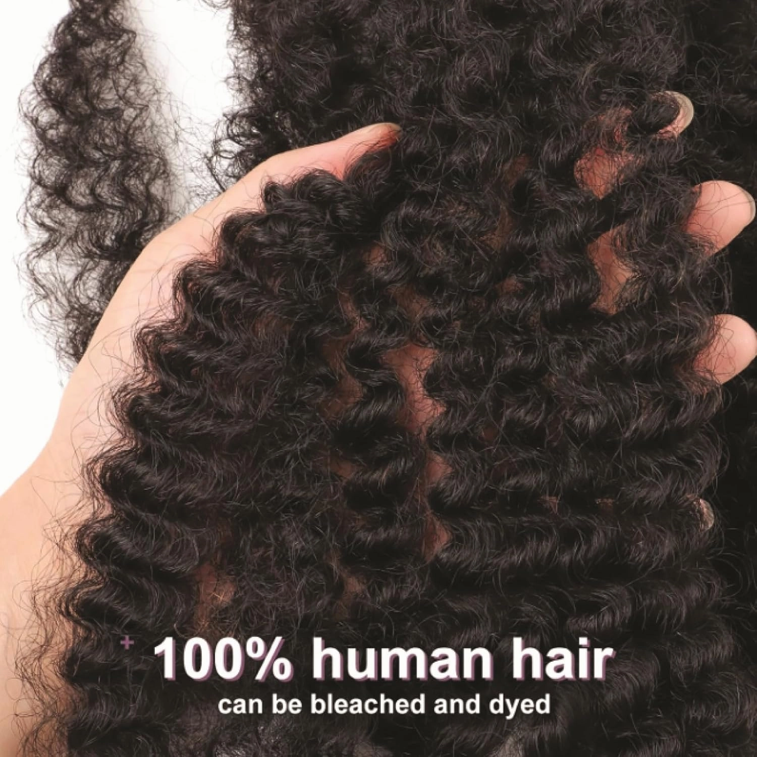 Afro Kinkys Bulk Human Hair 30g -100% Real Human Hair for Mini Twist, Braiding, Loc Extensions & Crochet, Kinky Curly Hair Bundles, Natural Afro Bulk for Dreadlocks(Natural Black, 6)