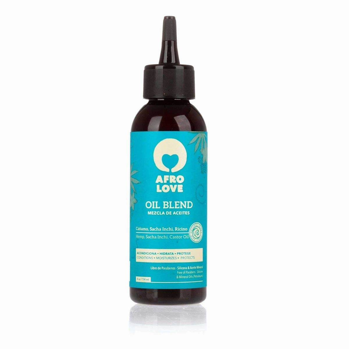 Afro Love Oil Blend Leave-In for Curly Hair – 4oz – Moisturizes & Conditions with Hemp, Sacha Inchi, and Castor Oil – Paraben-Free, Silicone-Free, Nourishes and Protects Hair & Scalp