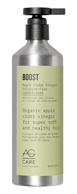 AG Care Boost Apple Cider Vinegar Conditioner with Mango Seed Butter - Clarifying Conditioner Deep Moisturizing for High Shine and Healthy Hair, 12 Fl Oz Bottle