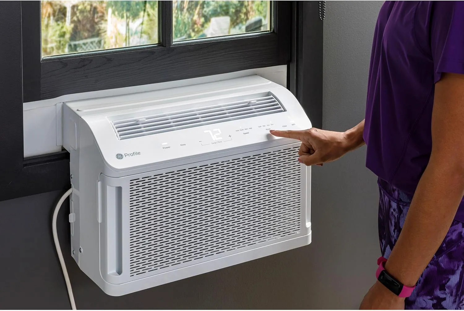AHTT08BC Clearview Air Conditioner 8,300, WiFi Enabled, Ultra Quiet for Medium Rooms up to 350 Sq. FT, Full Window View with Easy Installation, Flex-Depth Design, 8300 BTU, White