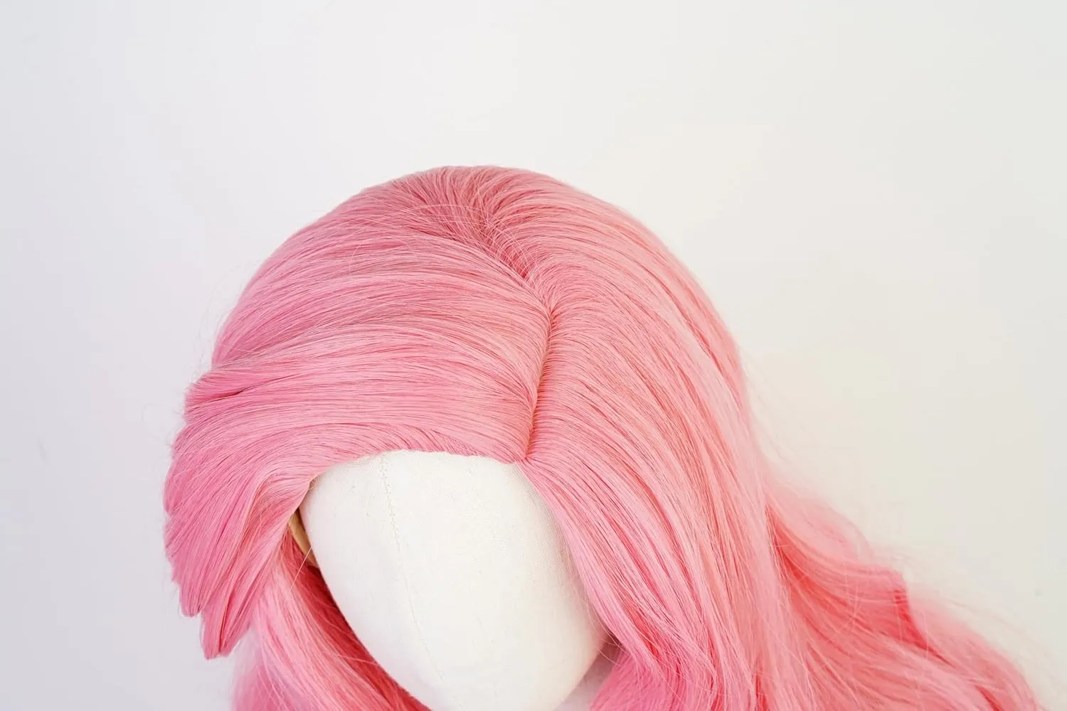 Aicos Pink Curly Wigs for Kids Grils Long Curly Wig with Heart Clips   Necklaces for Halloween Christmas Costume Party