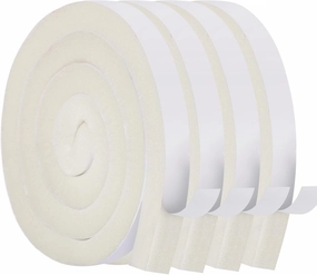 Aiglille Weather Stripping Door Seal 1 Inch W X 1 Inch T, Open Cell Air Conditioner Foam Insulation Window Seal, Total Length 26 Feet (6.5ft x 4 Rolls)