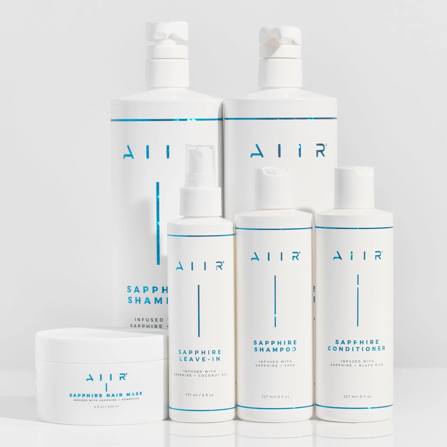 AIIR Sapphire Shampoo - Remove Buildup, Repair & Strengthen Color Treated Hair, Crystal Infused for Enhanced Body and Shine, 32 oz