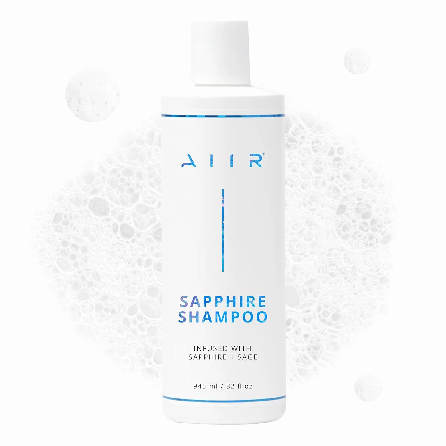 AIIR Sapphire Shampoo - Remove Buildup, Repair & Strengthen Color Treated Hair, Crystal Infused for Enhanced Body and Shine, 32 oz