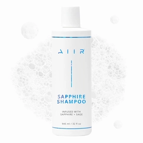 AIIR Sapphire Shampoo - Remove Buildup, Repair & Strengthen Color Treated Hair, Crystal Infused for Enhanced Body and Shine, 32 oz