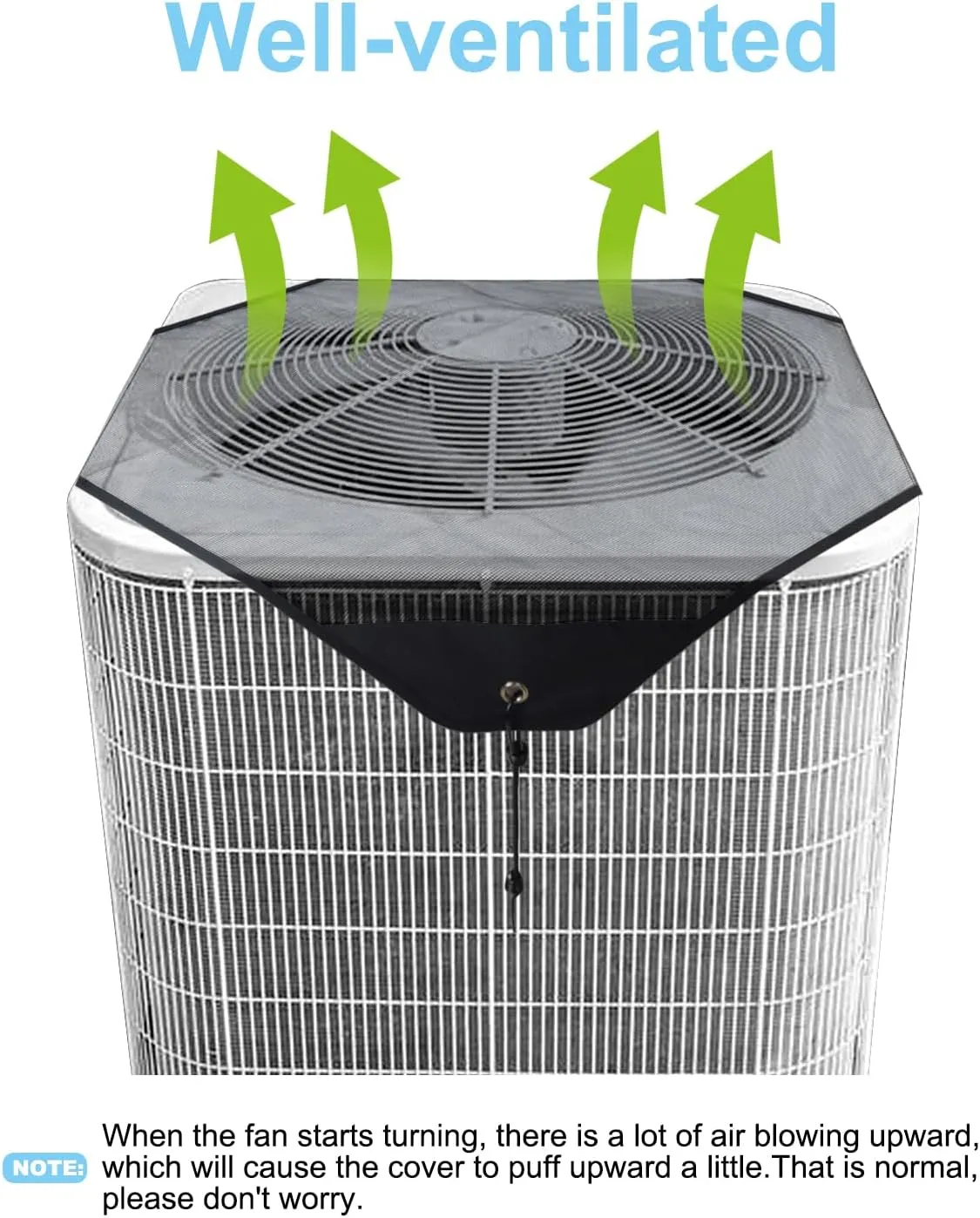 Air Conditioner Cover for Outside Units,32" x 32" Central AC Covers , Top Universal Mesh Cover Defender for All Seasons