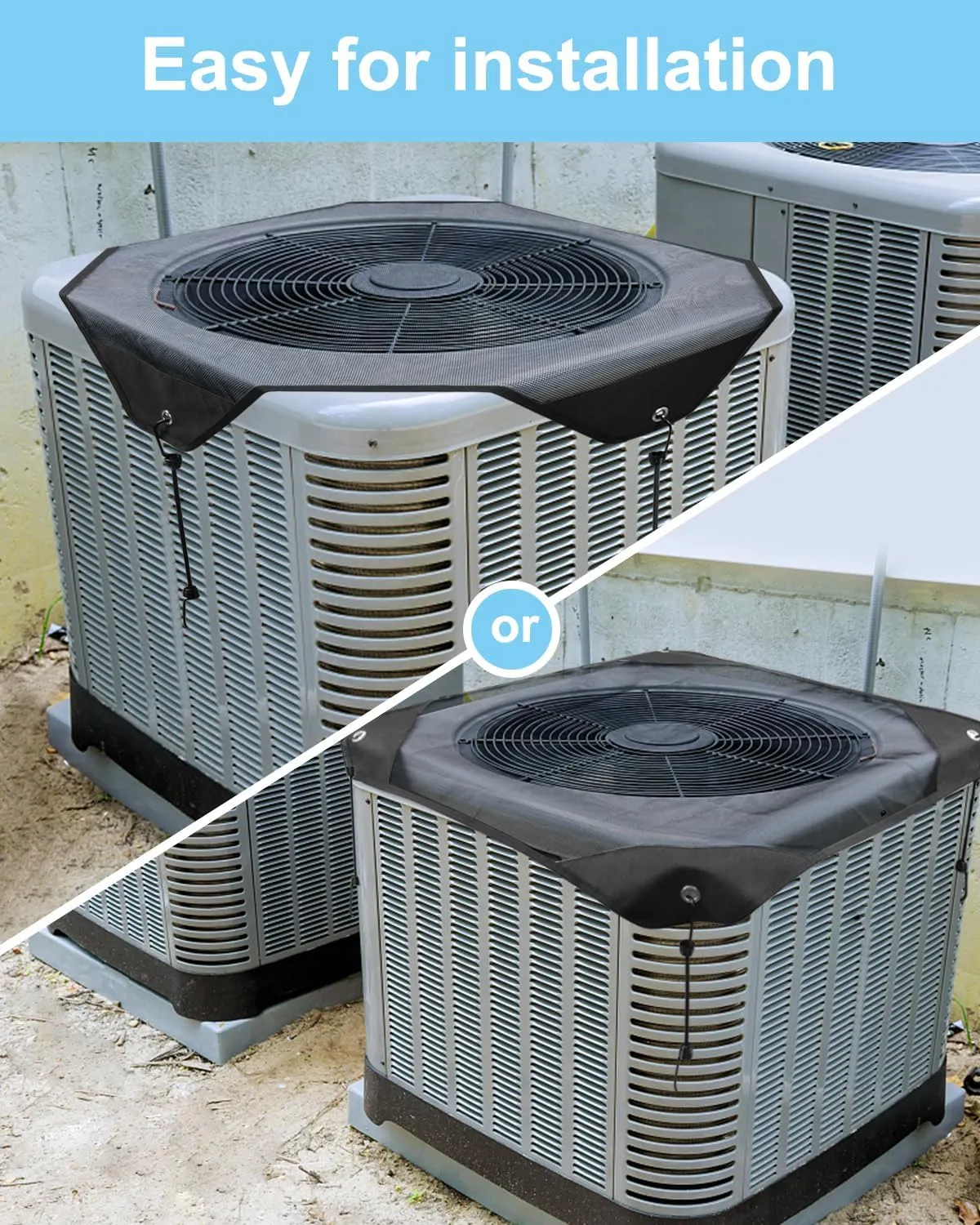 Air Conditioner Cover for Outside Units,32" x 32" Central AC Covers , Top Universal Mesh Cover Defender for All Seasons