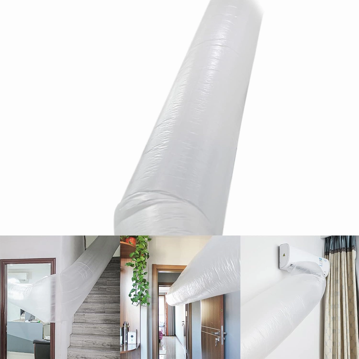 Air Vent Conditioner Exhaust Hose Adapter Air Conditioning Exhaust Outlet Pipe Connector Blowing Bag Exhaust Pipe