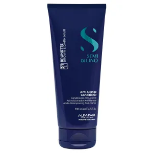 Alfaparf Milano Semi Di Lino Anti Orange Blue Conditioner Brown, Chestnut & Dark Hair - Color Safe Conditioner for Damaged Hair - Sulfate & Paraffin Free (6.76 oz / 200 ml)