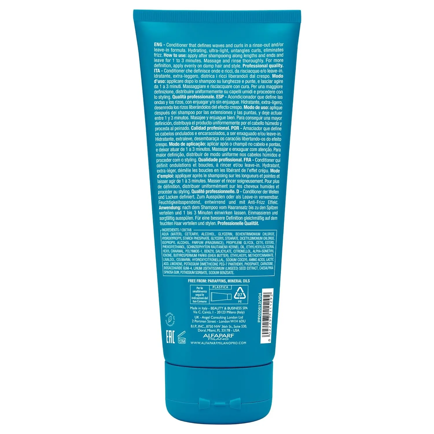 Alfaparf Milano Semi Di Lino Curls Enhancing Conditioner for Wavy and Curly Hair - Hydrates and Nourishes - Reduces Frizz - Protects Against Humidity - Vegan-Friendly Formula