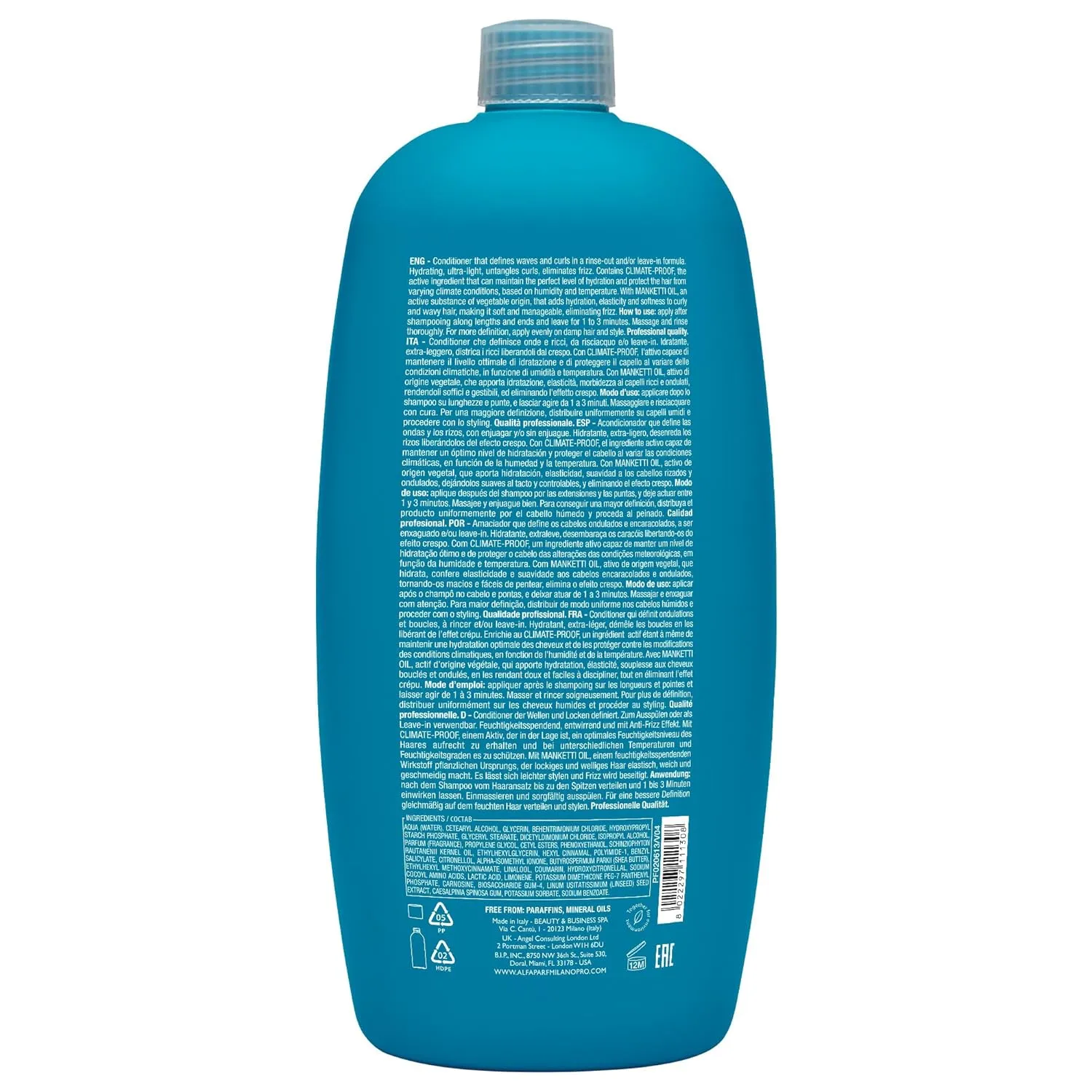 Alfaparf Milano Semi Di Lino Curls Enhancing Conditioner for Wavy and Curly Hair - Hydrates and Nourishes - Reduces Frizz - Protects Against Humidity - Vegan-Friendly Formula