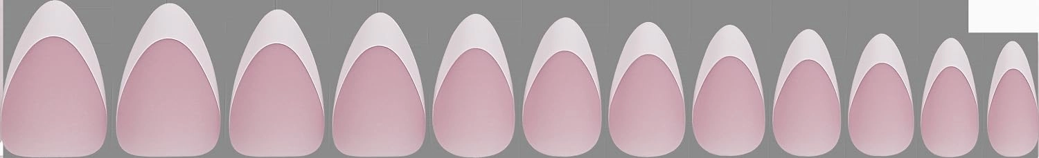 Allkem Soft Gel Nail Tips - Extra Short French Stiletto Nail Extensions Kit - 12 Sizes Long Full Cover Nails - Neutrals - Chic (360 Pieces)