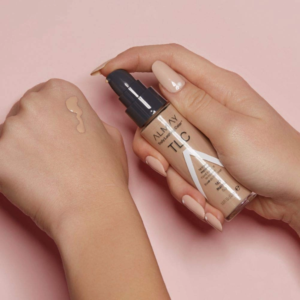 Almay Truly Lasting Color Liquid Makeup, Long Wearing Natural Finish Foundation with Vitamin E and Lemon Extract, Hypoallergenic, Cruelty Free, Fragrance Free, Dermatologist Tested, 280 Warm, 1 oz