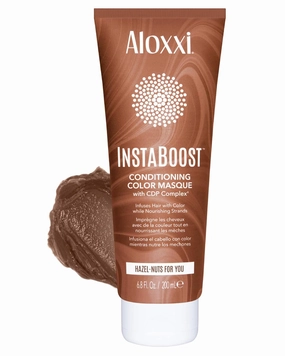 ALOXXI InstaBoost HAZEL Color Depositing Conditioner Mask – Instant Temporary Hair Color Dye - Hair Color Masque for Deep Conditioning (Hazel-nuts For You), 6.8 Fl Oz