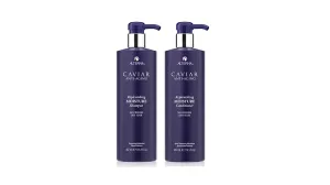 Alterna Haircare CAVIAR Anti-Aging Replenishing Moisture Shampoo and Conditioner Jumbo Set, 16.5oz each | Protects, Restores and Hydrates | Sulfate Free