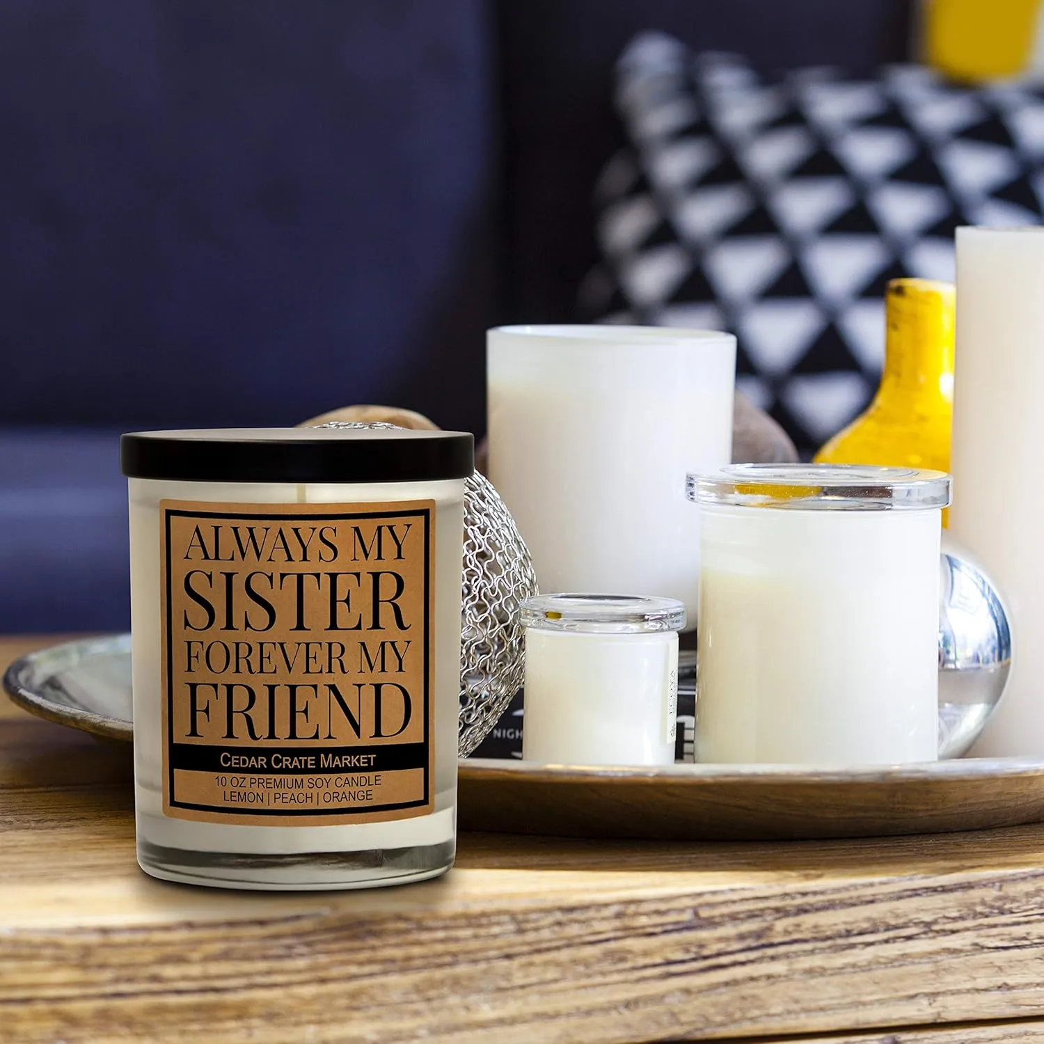 Always My Sister - Big Sister, Little Sister Birthday Gift from Sister, Funny Candle Gift from Brother, Sister in Law, Sisters Gift Ideas, Worlds Greatest Sister - Made in USA