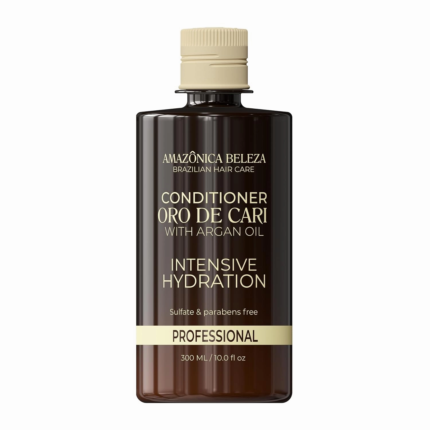 AMAZONICA BELEZA Oro de Cari Conditioner, Intensive Hydration for Dry Hair with Argan Oil and Vitamin E, Professional Line, 10 Oz