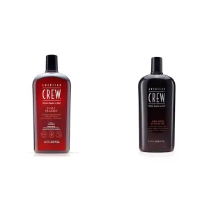 AMERICAN CREW Shampoo, Conditioner & Body Wash for Men, 3-in-1, 33.8 Fl Oz Men's Hair Gel, Firm Hold, Non-Flaking Styling Gel, 33.8 Fl Oz