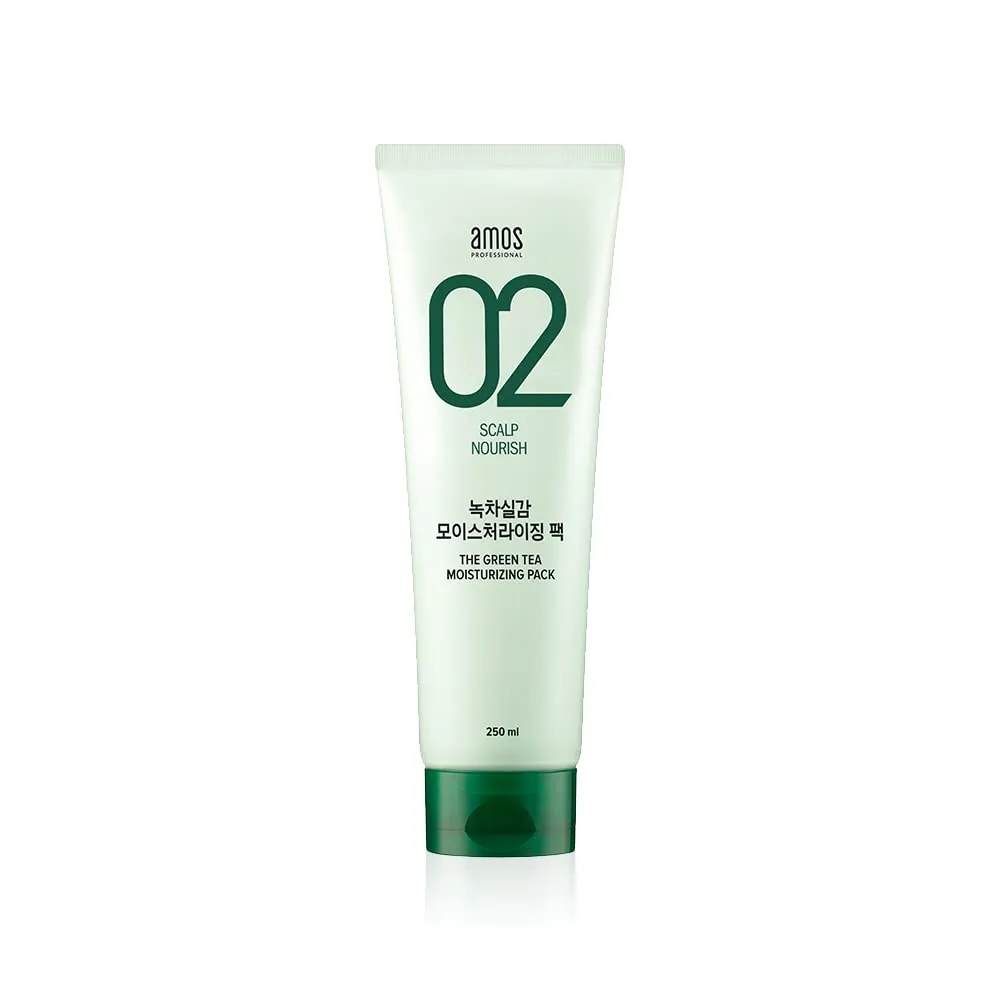 AMOS PROFESSIONAL Korean Green Tea Nourishing Hair Mask 8.45 oz (250ml) | Deep Conditioning Treatment for Hair Growth and Moisture