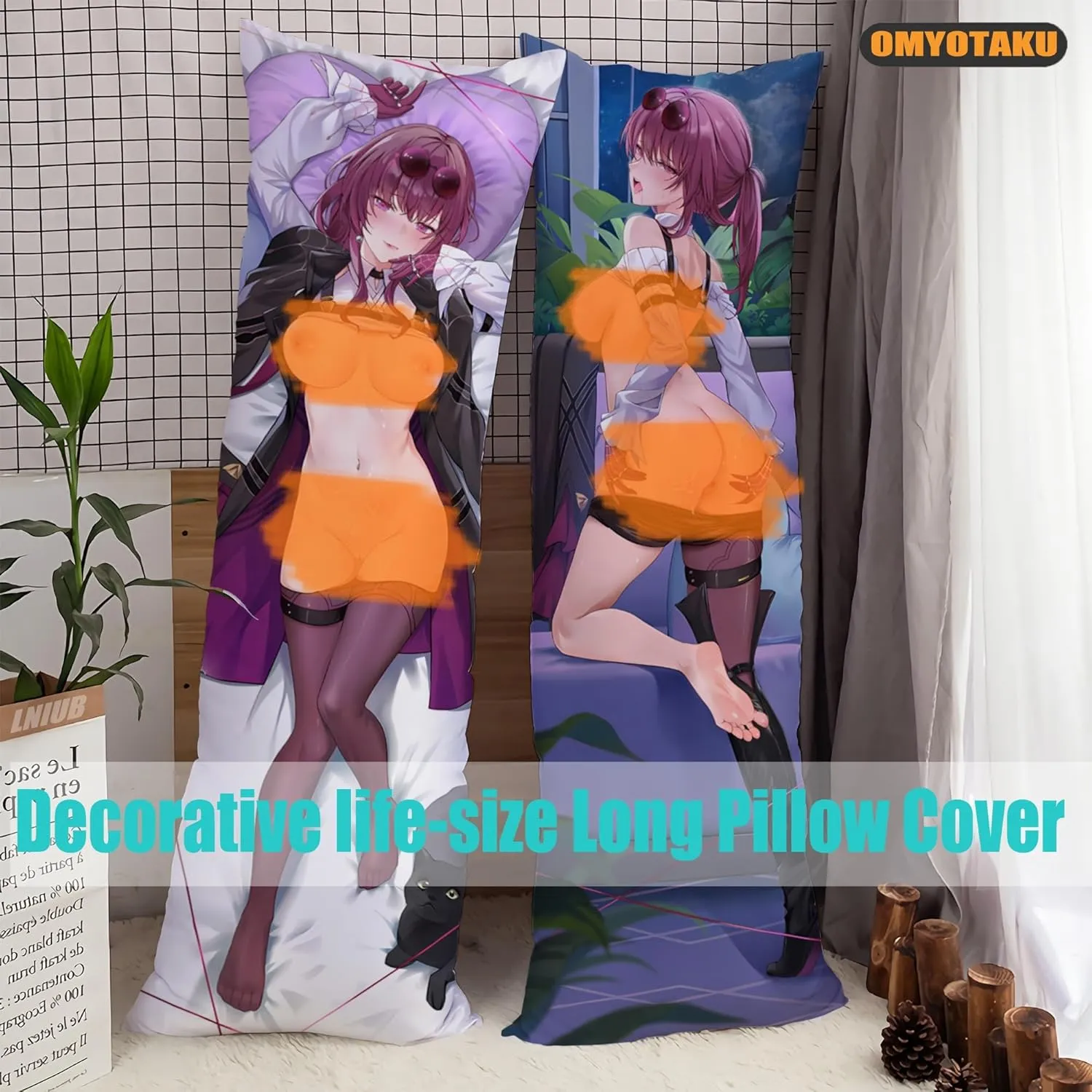 Anime Honkai Game Star Rail Kaf-ka Peach Skin 50x150 cm Hugging Body Pillow Case Otaku Throw Pillow Cushion Cover (Kaf-ka a)