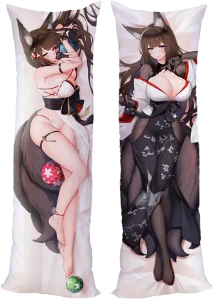 Anime Pillow Case Dakimakura Azur Lane Impact 180x60cm (70.9in x 23.6in) Bedding Pillowcase Hugging Body Pillow Case Double Sided Cushions Covers Natural Velvet