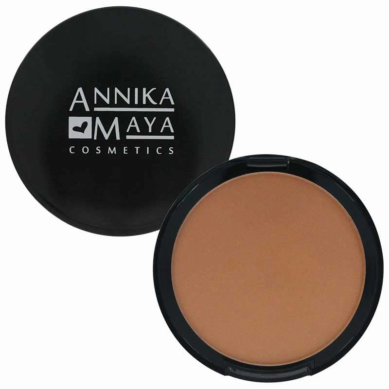 Annika Maya Mineral Powder Foundation, Buildable Coverage, Hypoallergenic, Made in the USA (Mocha)