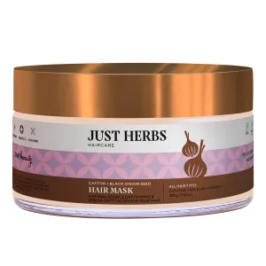 Anti Hairfall Natural Hair Mask with Castor & Black Onion Seed for Dandruff, Boosts Hair Growth & Hair Spa - Suitable for Color Treated & All Hair Types - 200gm