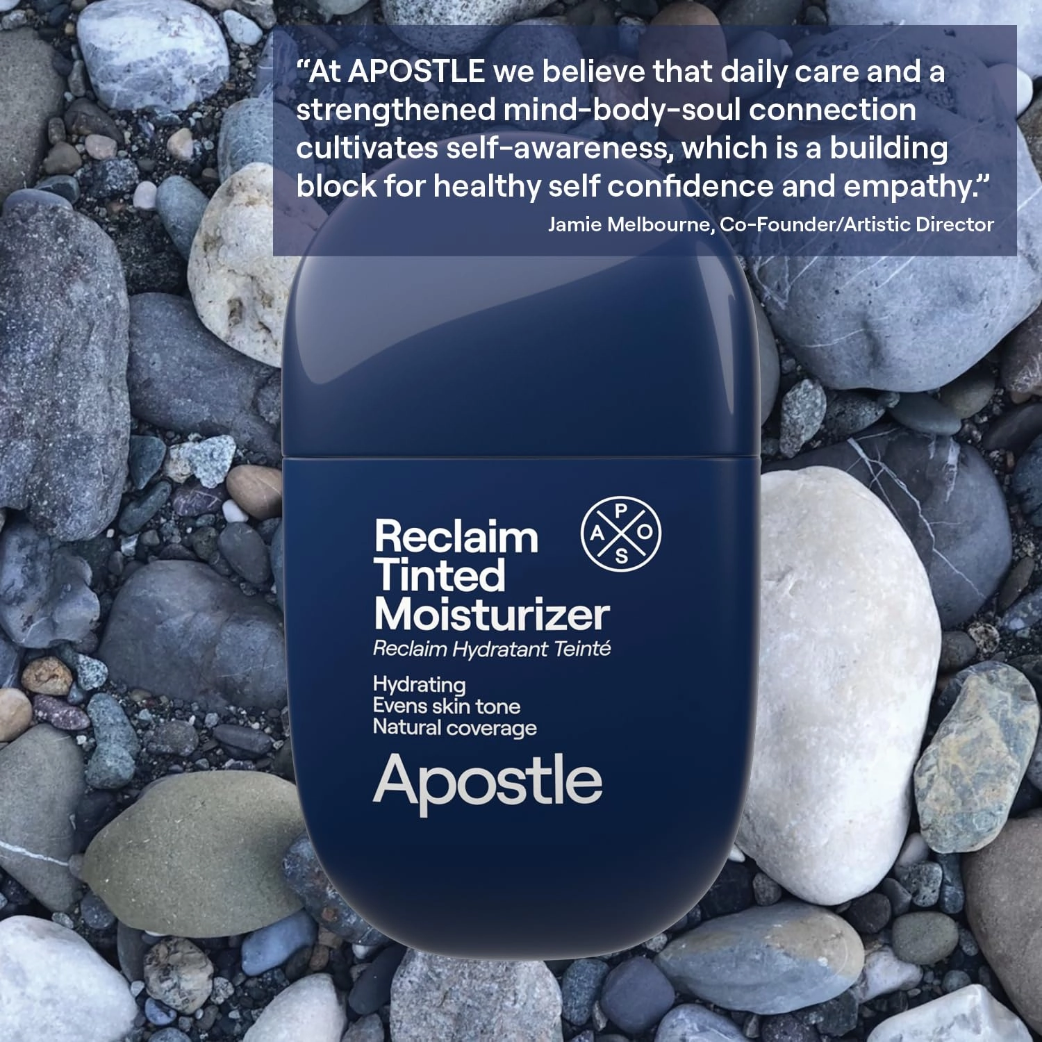 APOSTLE Reclaim Tinted Moisturizer for Men (12 Negril) - Niacinamide, Vitamin E, Squalane, Hyaluronic Acid, Tinted Face Moisturizer For Men. Hydrates, Evens Skin Tone, Reduces Fine Lines, 1 Fl. Oz.