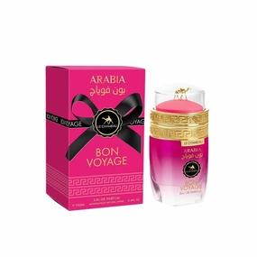 Arabian Bon Voyage EDP - 100ML 3.4OZ - Original Fragrance from Dubai With Top Notes of Top Notes: Peach, Mandarin Orange, Heart Caramel, Orange Blossom, and Jasmine